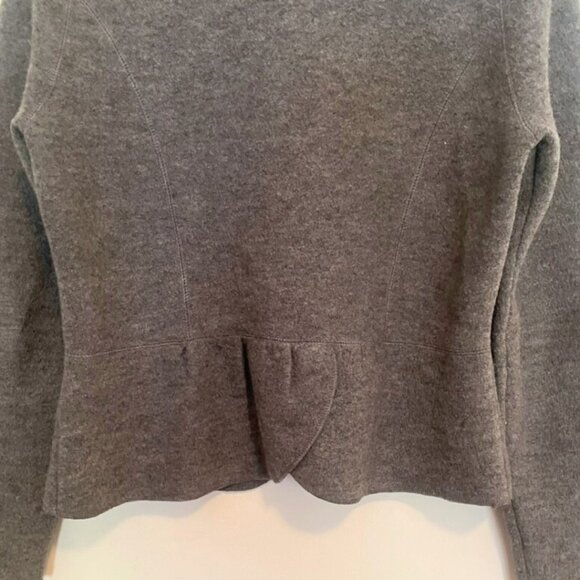 August Silk Charcoal Wool Button Jacket, Size: L - Picture 6 of 7